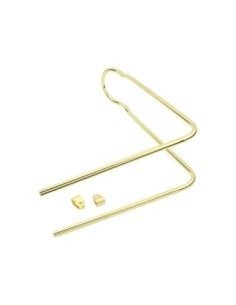 Schwinn style 20 Sissy Bar 90/Degrees Bent W/Clamps Gold.